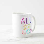 Alles ist Liebe Regenbogen farbenfroher Stolz LGBT Kaffeetasse (VorderseiteRechts)