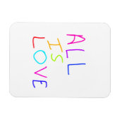 Alles ist Liebe Regenbogen farbenfroher Stolz LGBT Magnet (Horizontal)