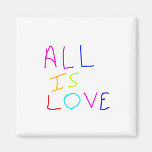 Alles ist Liebe Regenbogen farbenfroher Stolz LGBT Magnet