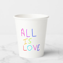 Alles ist Liebe Regenbogen farbenfroher Stolz LGBT Pappbecher