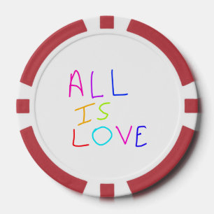 Alles ist Liebe Regenbogen farbenfroher Stolz LGBT Pokerchips