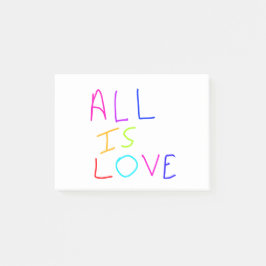Alles ist Liebe Regenbogen farbenfroher Stolz LGBT Post-it Klebezettel