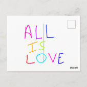 Alles ist Liebe Regenbogen farbenfroher Stolz LGBT Postkarte (Rückseite)