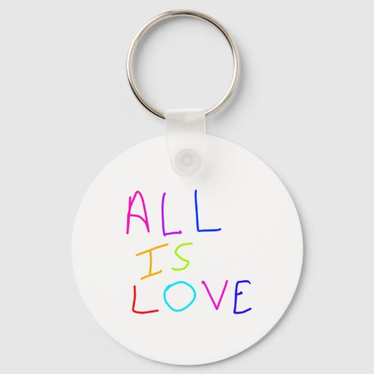 Alles ist Liebe Regenbogen farbenfroher Stolz LGBT Schlüsselanhänger (Vorderseite)