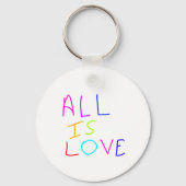 Alles ist Liebe Regenbogen farbenfroher Stolz LGBT Schlüsselanhänger (Rückseite)
