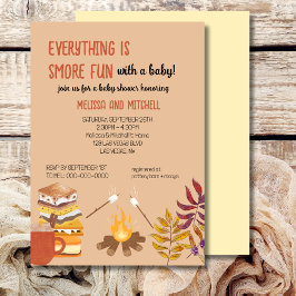 Alles ist mehr Spaß Campfeuer Baby Dusche Einladung