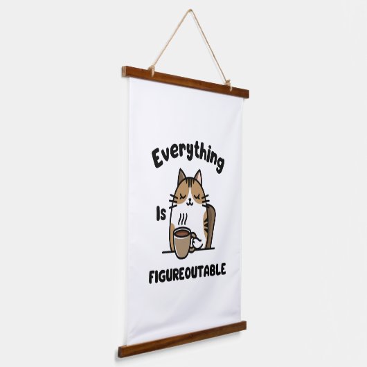 Alles ist messbar wandteppich mit holzrahmen (Gewinkelt)