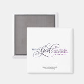 Alles ist mit Gott möglich! Magnet (Vorderseite/Rückseite)