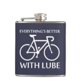 Alles ist mit Schmieröl besser Flachmann (Vorderseite)