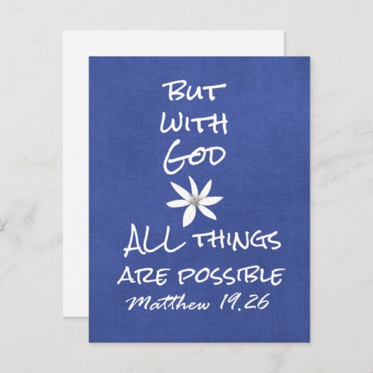 Alles ist möglich Bibelverse Begleitkarte (Vorne/Hinten)