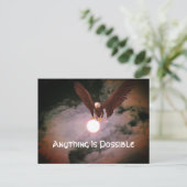 Alles ist möglich Eagle Inspiration Postkarte (Stehend Vorderseite)