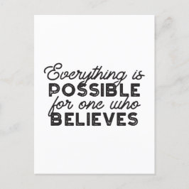Alles ist möglich für einen, der glaubt postkarte