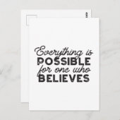 Alles ist möglich für einen, der glaubt postkarte (Vorne/Hinten)