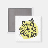 Alles ist möglich magnet (Vorderseite/Rückseite)