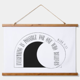 Alles ist möglich - Markus 9,23 Wandteppich Mit Holzrahmen