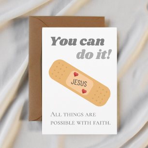 Alles ist möglich mit dem Glauben Jesus Postcar Dankeskarte