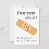 Alles ist möglich mit dem Glauben Jesus Postcar Dankeskarte (Vorderseite)