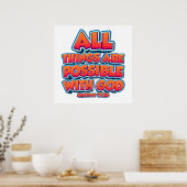Alles ist möglich mit dem Gott Kind erwachsenen Gl Poster (Küche)