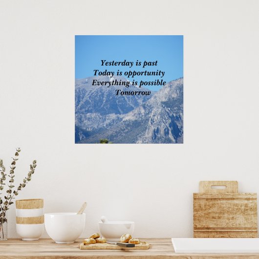 Alles ist möglich Morgen Poster (Küche)