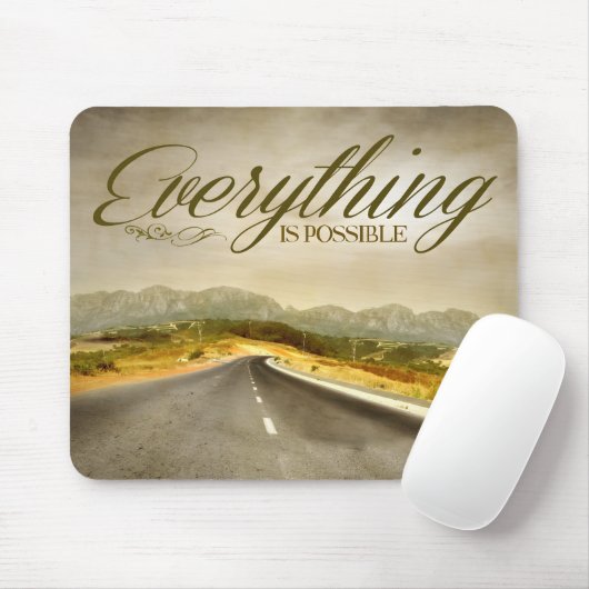 "Alles ist möglich" Motivation Affirmation Mousepad (Mit Mouse)