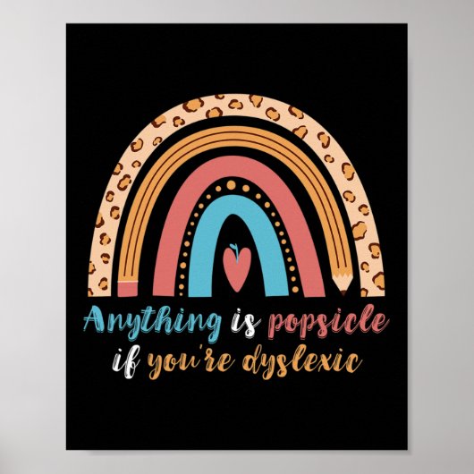 Alles ist möglich, Rainbow Dyslexic Reading Poster (Vorne)