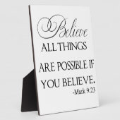 Alles ist möglich, wenn Sie glauben Fotoplatte (Seite)