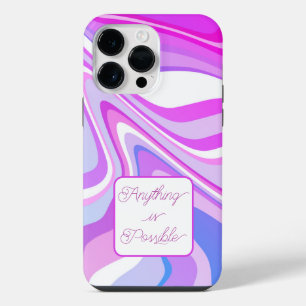 Alles ist möglich Zitat Lila Inspirivity iPhone 14 Pro Max Hülle