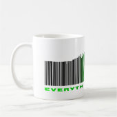 Alles ist Music Text Green Barcode Song Player Kaffeetasse (Links)