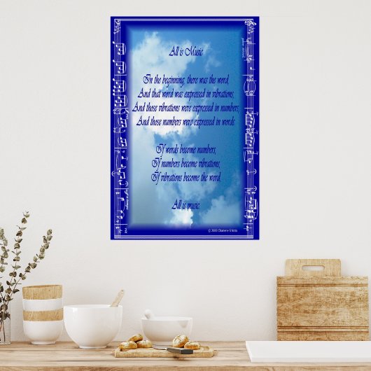 Alles ist Musik (Gedicht) Poster (Küche)