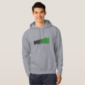 Alles ist Musik Green Text Barcode Equalizer Hoodie (Vorne ganz)