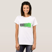 Alles ist Musik Zitat Green Barcode Equalizer T-Shirt (Vorne ganz)