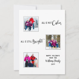 Alles ist nicht ruhig Alles ist noch hell Funny 3 Feiertagskarte