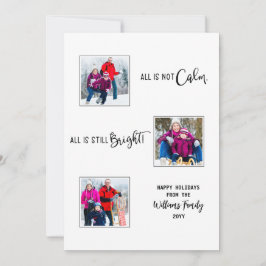 Alles ist nicht ruhig Alles ist noch hell Funny 5 Feiertagskarte