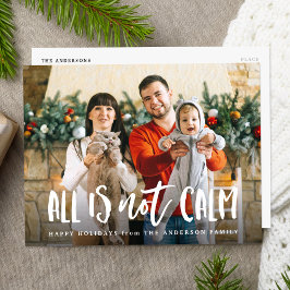 Alles ist nicht ruhig | Funny Foto Feiertagspostkarte