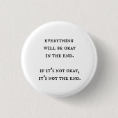 Alles ist OKAY inspirierend Knopf Button (Vorderseite)