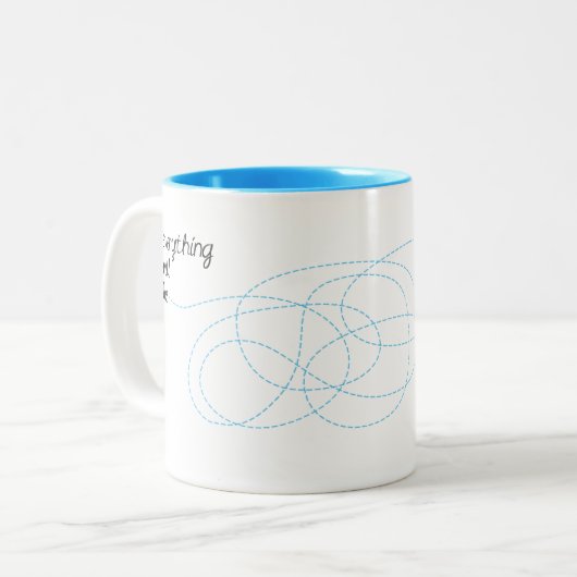 Alles ist OKAY Zweifarbige Tasse (Vorderseite Links)