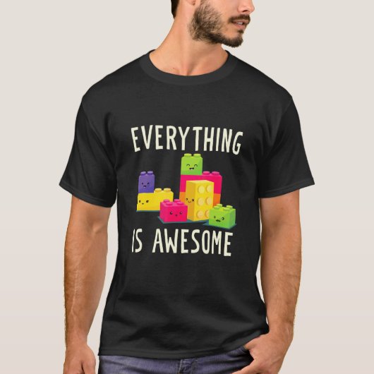 Alles ist Phantastisches Gebäude Blocks Puzzle T-Shirt (Vorderseite)