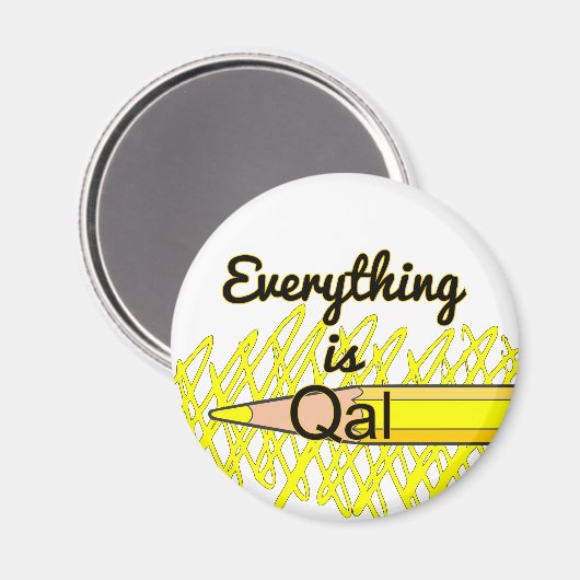 Alles ist Qal Magnet (Vorderseite/Rückseite)