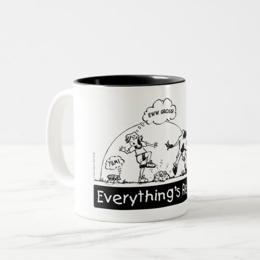 Alles ist relativ zweifarbige tasse (Vorderseite Links)