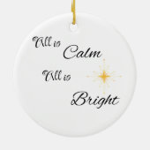 Alles ist ruhig, alles ist hell auf einem keramik ornament (Hinten)