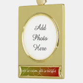 Alles ist ruhig, alles ist hell Banner-Ornament gold (Links)
