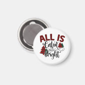 Alles ist ruhig Alles ist hell Buffalo Kariertes M Magnet (Vorderseite/Rückseite)