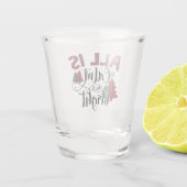 Alles ist ruhig, alles ist hell Karierten Weihnach Schnapsglas (Rückseite)