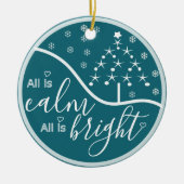Alles ist ruhig. Alles ist hell Keramik Ornament (Vorne)