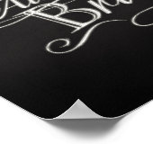 Alles ist ruhig, alles ist hell khalkboard Weihnac Poster (Ecke)