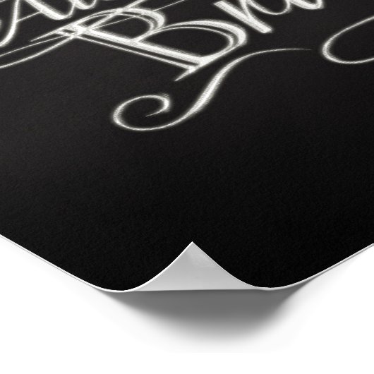 Alles ist ruhig, alles ist hell khalkboard Weihnac Poster (Ecke)