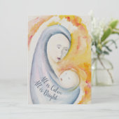 Alles ist ruhig, alles ist hell, Madonna und Kind Feiertagskarte (Stehend Vorderseite)