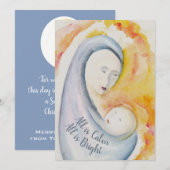 Alles ist ruhig, alles ist hell, Madonna und Kind Feiertagskarte (Vorne/Hinten)