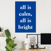 Alles ist ruhig, alles ist hell poster (Heimbüro)