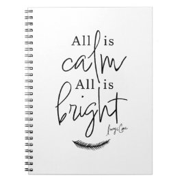 Alles ist ruhig, alles ist hell, still und nachts notizblock